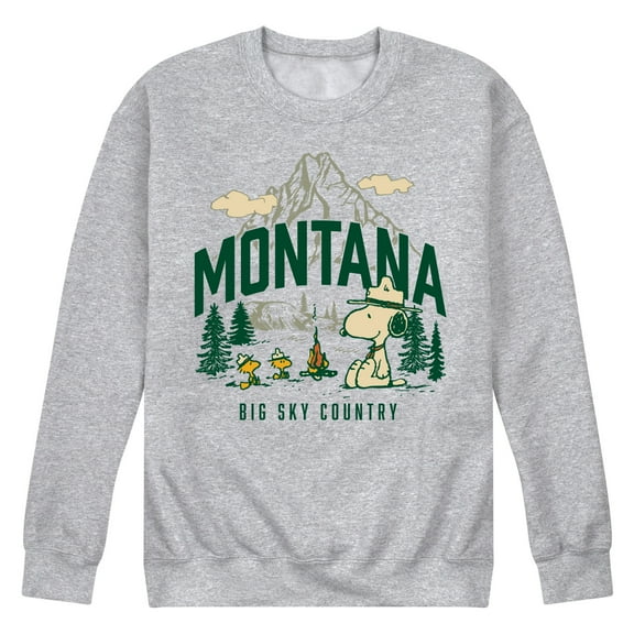 Peanuts - Beagle Scouts Montana - Men's Crew Neck Fleece Pullover