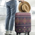 thumbnail image 2 of Purple Boho Tribal Floral and Mandalas Pattern Luggage Cover Fashion Suitcase Cover Baggage Covers Fit 25-28 Inch Luggage (Go Travel), 2 of 5