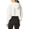 thumbnail image 3 of Champion Life Womens Reverse Weave Cropped Cut Off Pullover Hoodie, 2XL, White, 3 of 3