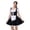 Black, variant on LEKWK Dirndl Dresses Women Ruffled Puff Short Sleeve Lace Apron Cosplay Fancy Dress German Oktoberfest Costume for Halloween Theme Party