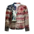 thumbnail image 5 of SELONE Fourth of July Print White Button up Shirt Women Tops Collared Long Sleeve Wear Patriotic Graphic Clothes, 5 of 5