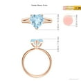thumbnail image 4 of Angara Natural 1.8 Ct. Aquamarine Solitaire Ring in 14K Rose Gold for Women (Ring Size: 6.5), 4 of 8