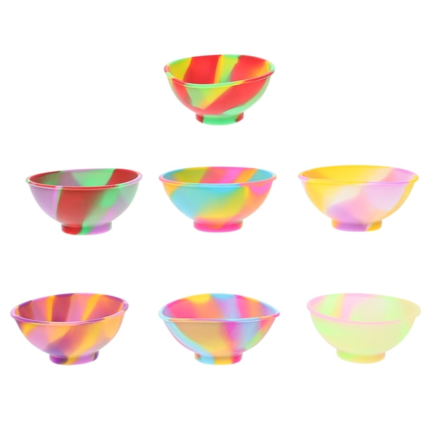 EeaseMX 7 tazones de silicona de colores para suplementos dietéticos de bebés.