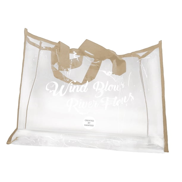 Bolso de mano transparente Strade Fareast Limited PVC Caqui