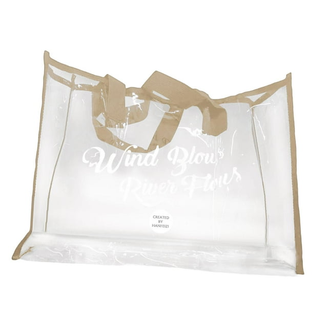 Bolso de mano transparente Yuyangstore bolso de playa PVC Caqui ligero