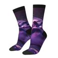 thumbnail image 1 of Balery Purple Hippo In Water Calcetas Largas con Estampado para Hombre y Mujer – Suaves y Transpirables, Talla Única (US 5-11), 1 of 6