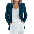 thumbnail image 2 of Casual Blazers for Women 2025 Corduroy Long Sleeve Notch Lapel Collar Open Front Business Casual Work Office Jacket, 2 of 6