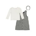 thumbnail image 2 of Little Lass Toddler Girls 2-Piece Jumper Set with Coordinating Headband, Sizes 2T-4T, 2 of 6