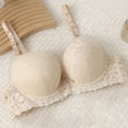 thumbnail image 2 of THDHVS Bras for Women, Mesh Lace Thin Underwire Bra Push Up Everyday Wear for Women,Push Up Bra Beige 42BC, 2 of 9