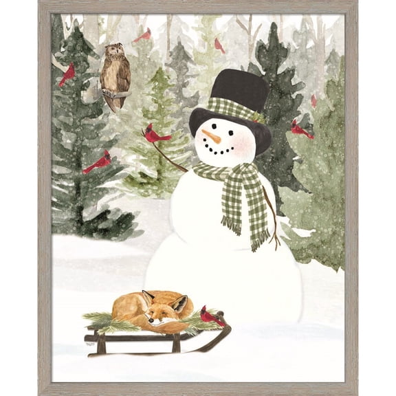 Great Art Now Christmas in the Woods Portrait II by Tara Reed, Framed Wall Art, 17W x 21H