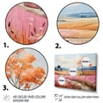 thumbnail image 3 of Designart "Countryside Pastel Hills Collage II" Countryside Floater Framed Wall Art Living Room, 3 of 7