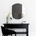 thumbnail image 2 of Frameless Round Tilt Mirror with Beveled Edge - Matte Gray, 2 of 2