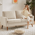 thumbnail image 5 of 68" Lounge Sofa, Corduroy Fabric, Mid-Century Modern Sofa with Spring Cushions for Living Room, Bedroom, Office, 5 of 5