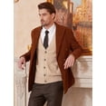 thumbnail image 4 of HAOMEILI Men's Cardigan Sweaters with Button Lightweight Casual V Neck Long Sleeve Pockets Knitted Sweater, 4 of 5