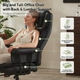 thumbnail image 6 of Ninecer Reclining Office Chair with Footrest 400LBS High Back PU Leather Swivel Executive Computer Chair Adjustable Height Ergonomic Desk Chair for Home Office Black, 6 of 9