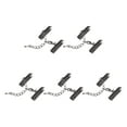 thumbnail image 1 of Unique Bargains 10Set Ribbon Crimp Clamp Ends Lobster Claw Clasps & Chain 25mm Metallic Black for DIY, 1 of 7