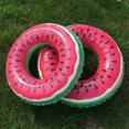 thumbnail image 3 of Summer Swimming Ring Swimming Pool Watermelon Print Inflatable Ring inflatable watermelon swimming ring PVC Donut Water-playing Toys, 3 of 8