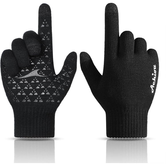 PUMIER Winter Gloves, Glove for Men Women, Upgraded Touch Screen Texting Warm Running with Thermal Soft Knit Lining