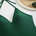 thumbnail image 5 of successthop Womens Bathing Suits One Piece Green Swimsuits Thong V Neck Built in Bra Solid Swimwear Beachwear L, 5 of 7