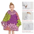 thumbnail image 6 of Pink Floral and Petal Pattern Blanket Hoodies for Kids 6-13YR Oversize Wearable Blanket Hoodies for Boys Girls Teens, 6 of 7