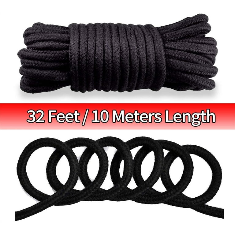 32 feet 8mm(1/3inch) Diameter Soft Silk Rope Solid Braided Twisted  Ropes,10m Durable and Strong All Purpose Twine Cord Rope String Thread  Shiny Cord