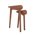 thumbnail image 3 of Monterey 24" Mid-Century Wood Triangular Nesting End Tables, Set of Two, Warm Chestnut, 3 of 5