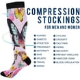 thumbnail image 4 of Coolnut Beautiful Butterfly Compression Socks Women Men Knee High Stockings for Sports, Running, Travel 1Pair Gift, 4 of 7