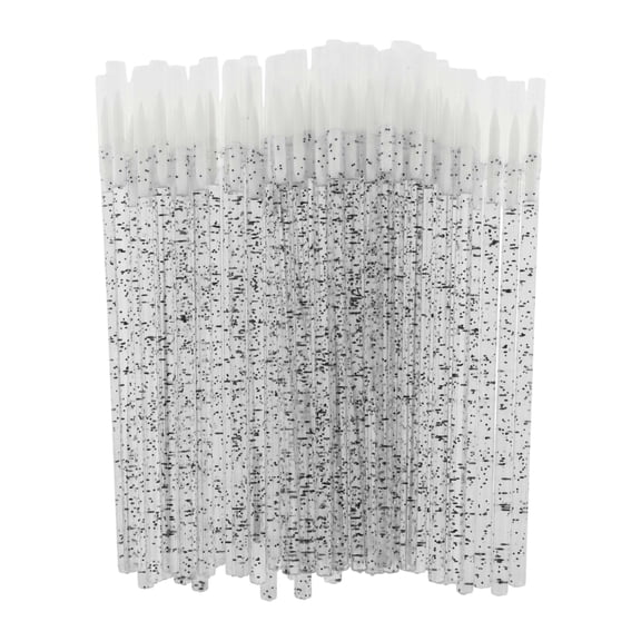 Unique Bargains 50 Pcs Disposable Eyeliner Brush for Daily Makeup Application Black