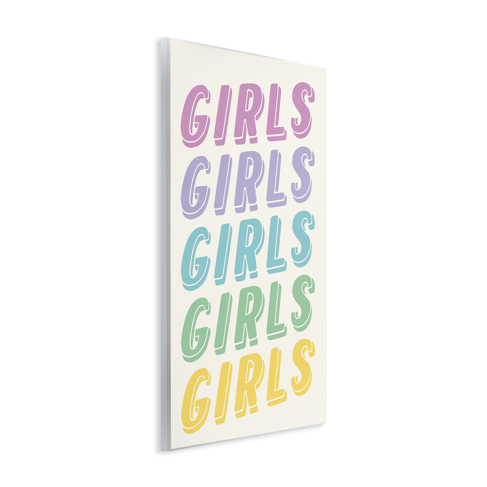 Stupell Industries Pastel Retro Girls Text Text & Numbers Painting Unframed Art Print Wall Art, 10 x 15