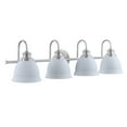 thumbnail image 2 of Aspen Creative 62332, Bathroom Vanity 4 Lights Fixture 34"W x 8-1/2"H x 7-3/4"E. Satin Nickel + White Finish, Bulb Not Included, 2 of 7