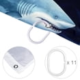 thumbnail image 4 of Shark Waterproof Printed Shower Curtain Set with Hooks - Bathroom Decoration, 4 of 5