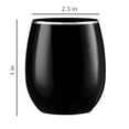 thumbnail image 2 of VeZee Disposable Elegant Decorline Stemless Plastic Wine Goblet 12oz Black / Silver Rim : Best Tumblers for Elegant Parties & All Occasions: 24CT, 2 of 4