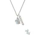 thumbnail image 2 of Delight Jewelry Resin White Scottie Dog Silvertone Be Strong and Courageous Bar Charm Necklace, 23", 2 of 4
