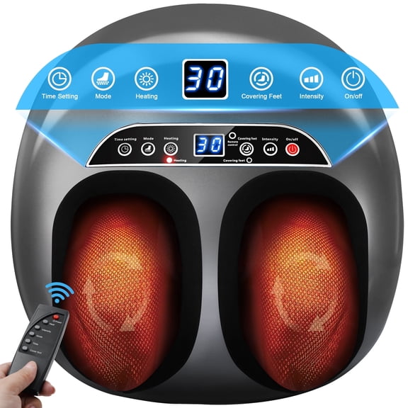 Vrilay Foot Massager, Shiatsu Massage with Heat for Neuropathy Tired Foot Blood Circulation, Christmas/Birthday Gifts for Men, Women, Senior, Up to Size 11