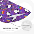 thumbnail image 3 of Fuzoiu Rainbow Lgbt Penguin Print Fuzzy Pillowcases, Super Soft Pillow Case Cover with Zipper for Bedroom, Sofa, Couch,Cozy Pillow Shams for All Seasons-14"x20", 3 of 6