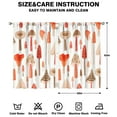 thumbnail image 2 of Mushroom Curtains-Blackout Curtains Bedroom Decor Living Room Darkening Grommet Window Drapes 2 Panels Set 42x63 inch, 2 of 2