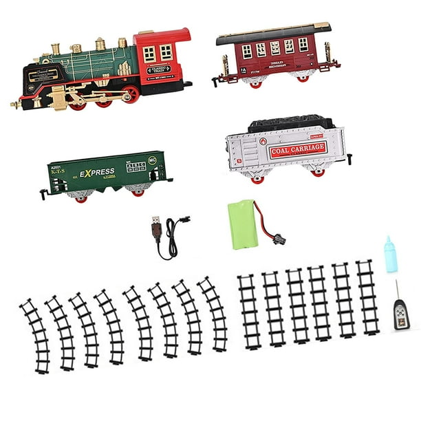Tren Eléctrico Modelo Trenes Vías con Humo, Luces y Sonido Navidad Estilo C