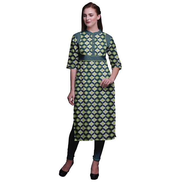 Bimba Kurtis pour Femmes Robe Longue Imprimée Kurti Haut Indien