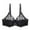 Black, variant on Mrat Women Athletic Bra Women's Lace with Steel Solid Color Double Breasted Push Up Bra Supportive Bralettes for Women No Padding S-38 White Xl