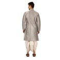 thumbnail image 3 of Handmade men art silk loop button designer kurta dhoti set/mens…, 3 of 4