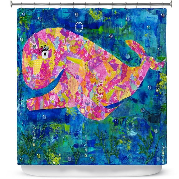 Shower Curtains 70" x 73" from DiaNoche Designs by Michele Fauss - Wilma the Whale
