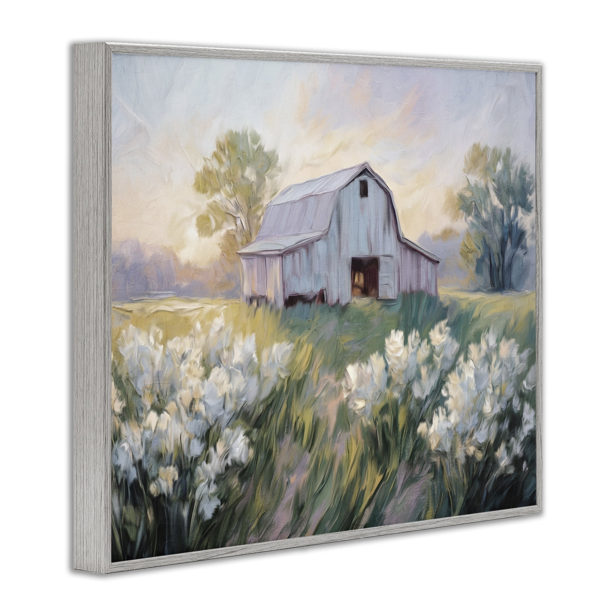 Stupell Industries Secluded Barn Landscape Gray Framed Giclee Art, design by Kim Allen