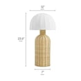 thumbnail image 3 of Santo Rattan Table Lamp With Dome Shade in White Natural, 3 of 10