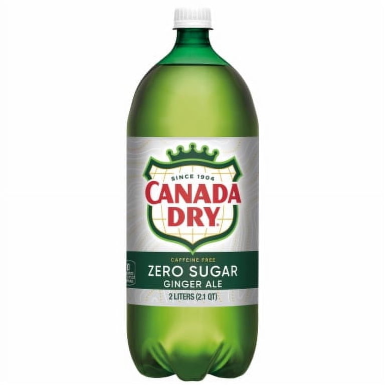 Canada Dry Zero Sugar Ginger Ale Soda, 2 Liter Bottle, Pack of 2 Canada Dry Zero Sugar Ginger Ale Soda, 2 Liter Bottle, Pack of 2