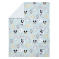 thumbnail image 2 of Lambs & Ivy Disney Baby Classic Mickey Mouse Blue/White Soft Fleece Baby Blanket, 2 of 5