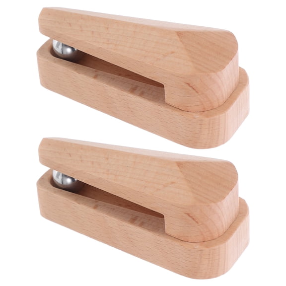 OULII 2Pcs Rustic Wooden Tapestry Wall Hangers with Clamp for Blankets Towels and Rugs Khaki