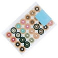 thumbnail image 4 of 4 Pieces Reinforcement Labels Strong Viscosity Doughnut Shape Small Removable Hole Stickers Set Geometry Pattern for Binders Doughnut, 4 of 7