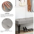 thumbnail image 5 of Roomfitters Ottoman Bench with Roman Column Feet, Gray, 5 of 9