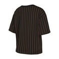 thumbnail image 3 of Women's New Era Black San Francisco Giants Boxy Pinstripe T-Shirt, 3 of 5