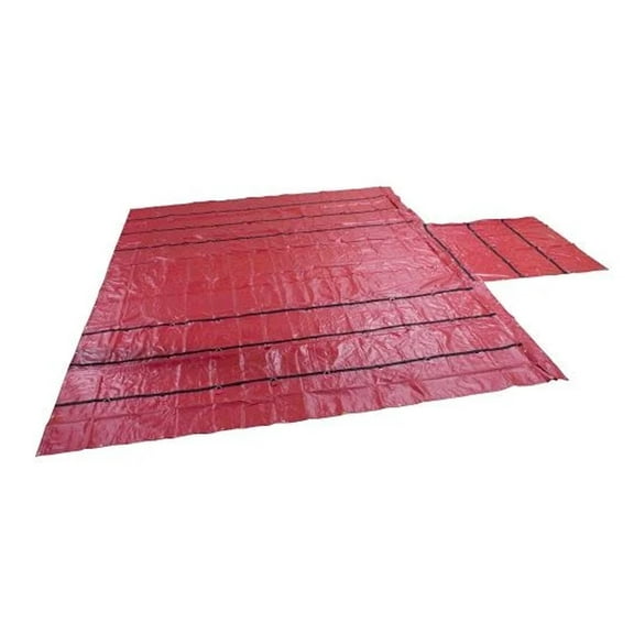 RED Superlight 14oz Flatbed Trailer Lumber Steel Tarp 24x27 (8' Drop)